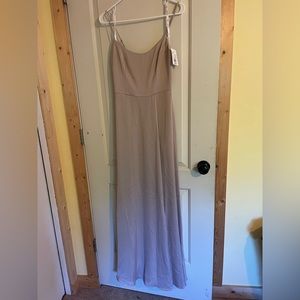 David’s Bridal Bridesmaids Dress:Long Scoop Neck w/ Adjustable Spaghetti Straps